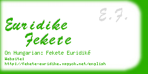 euridike fekete business card